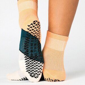 POINTE STUDIO Chev Stripe Ankle Grip Sock/NEW in bag/M/L